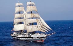 Spectacular ship sets sails for the Severn
