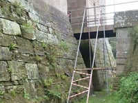 Woman falls at castle