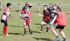 Kids get to grips with rugby at Drybrook