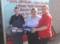 Virginia Lyall competition winner bringing home the bacon.