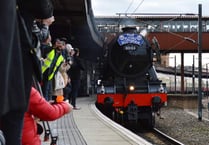 Flying Scotsman, the world's most famous steam locomotive, heading our way