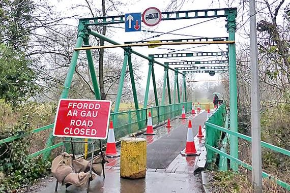 The popular Inglis Bridge over the Monnow was closed to pedestrians last year after being shut to vehicles in 2018.