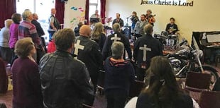 Bikers rock up for morning worship