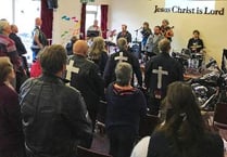 Bikers rock up for morning worship
