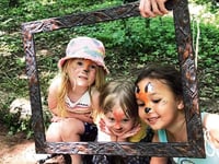 Neighbourly woodland picnic
