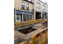 Sewer collapse shuts town high street beside MP’s office