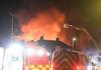 Huge blaze at former social club in Chepstow