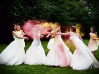 Pink is favoured wedding dress alternative for Gloucestershire brides 