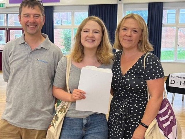 Chepstow’s Anna Langdon celebrates her success with her parents