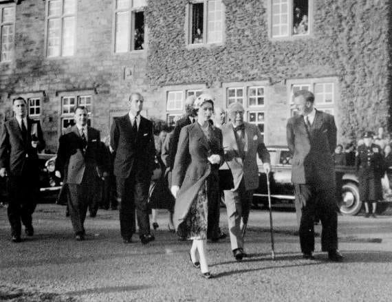 Her Majesty Queen Elizabeth II on her visit to Speech House in 1957