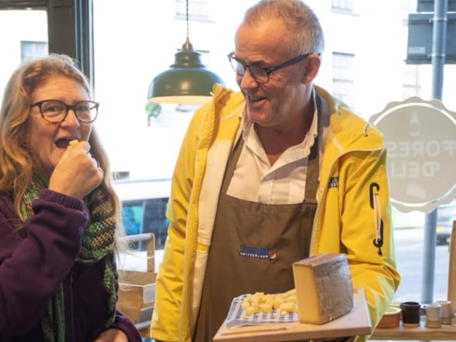 Le Gruyere’s Jeremy Bowen at Forest Deli last week