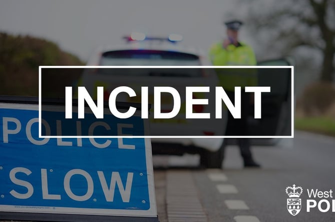 West Mercia Police incident sign