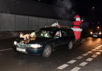 Vehicle convoy lights up Cinderford for Christmas
