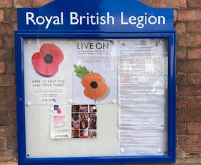 New notice board for the Ross branch of British Legion