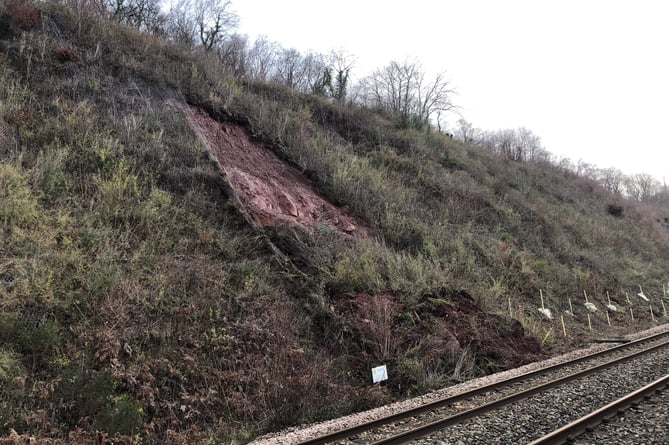 The line between Lydney and Gloucester closed on Thursday (January 5) due to a landslip at Purton