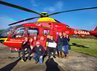 Ross Lions drop £1,000 on Midlands Air Ambulance