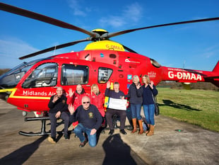 Ross Lions drop £1,000 on Midlands Air Ambulance