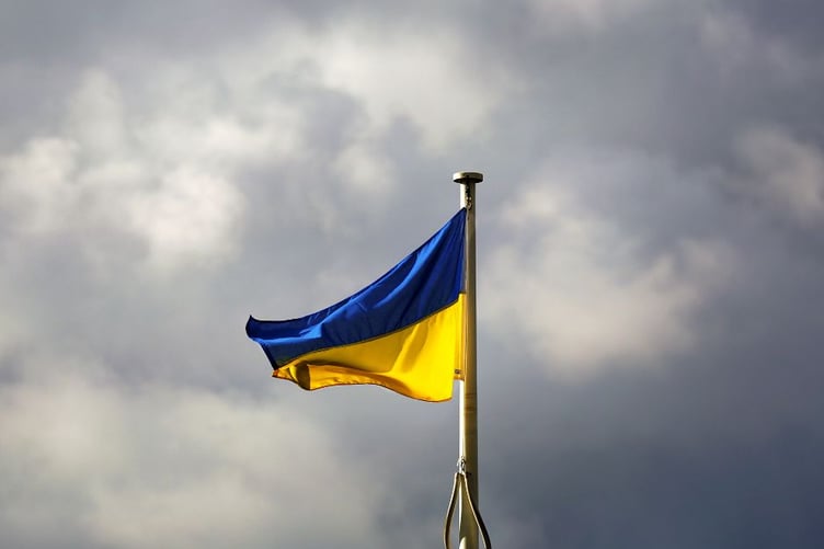 The flag of Ukraine
