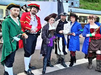 Can you solve a steam train murder to stop Captain Blackbeard?