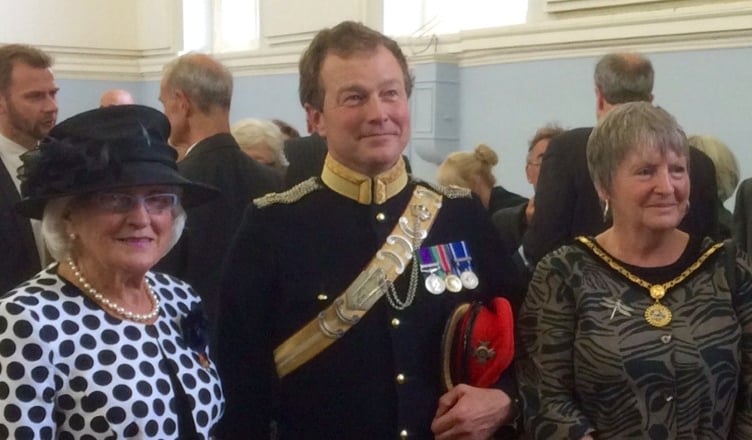 Joyce Thomas with Patrick Darling DL, High Sheriff