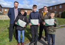 Three young Cinderford friends awarded for helping community
