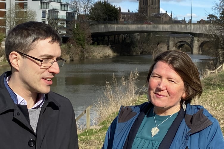 Green Party Leader Adrian Ramsay (left) Green Councillor Ellie Chowns (right)