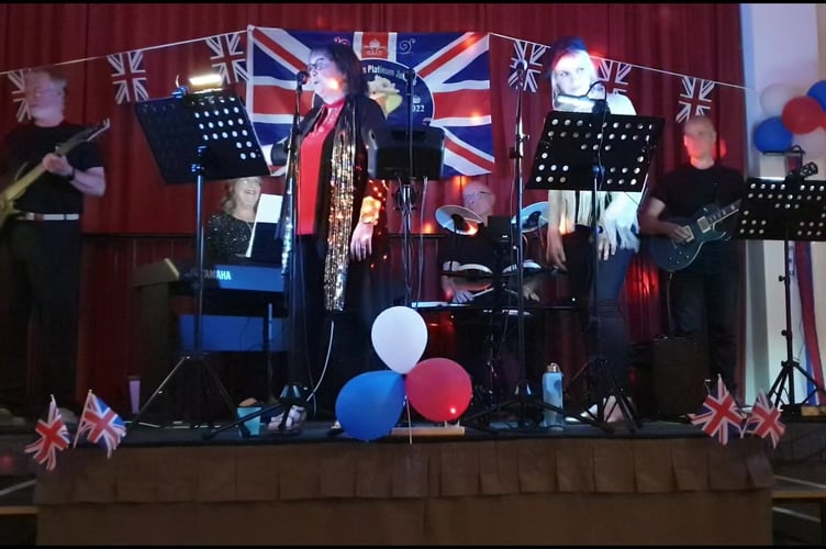 Platinum band on stage