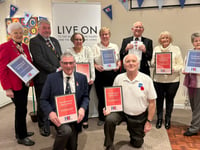 Ten Legion members awarded for long service to the Poppy Appeal