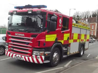 Firefighters tackle town blaze