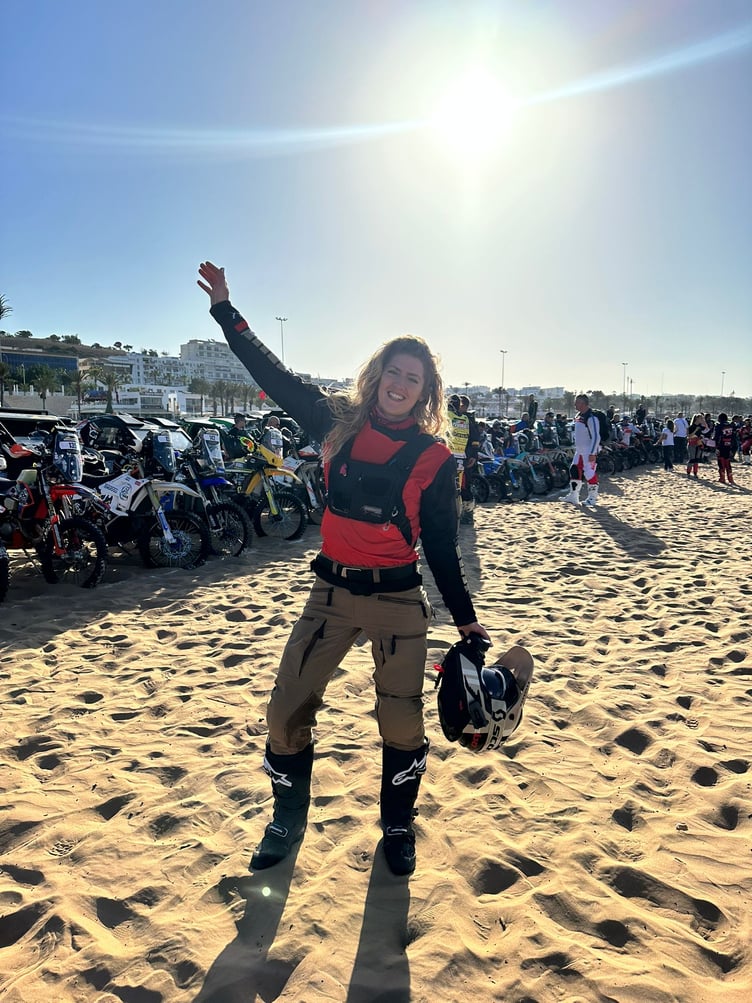 Girl on a Bike on the Morocco rally