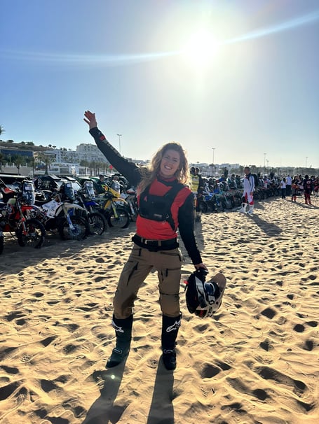 Girl on a Bike on the Morocco rally