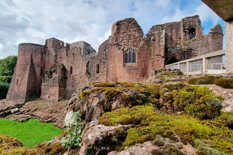 An exterior shot of Goodrich Castle