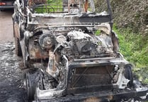 Land Rover set alight following Herefordshire heist