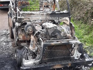 Land Rover set alight following Herefordshire heist