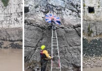 Volunteers give iconic Union Flag in Chepstow a makeover