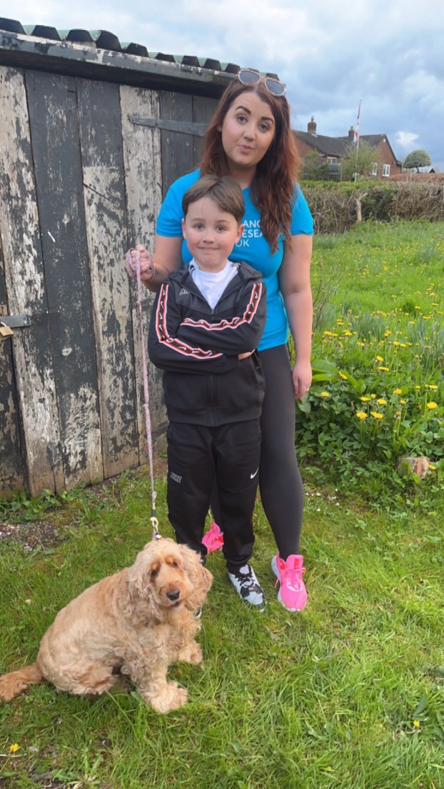 Miss Hawkings, Jude, and Betsy (the dog)