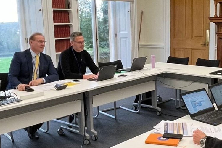 PCC John Campion with West Mercia Police staff