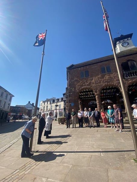 The Mayor of Ross on Wye with the Ross and District branch of the RBL