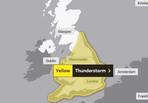 Yellow and Amber warnings issued for Sunday thunderstorms