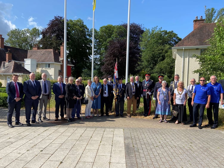 The Armed Forces Day flag was raised at County Hall