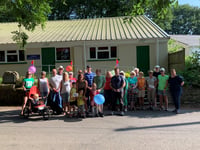 Catbrook residents join Ivor for his brave walk