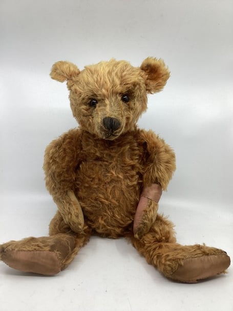 The Steiff bear bought at the Monmouth car boot sale 