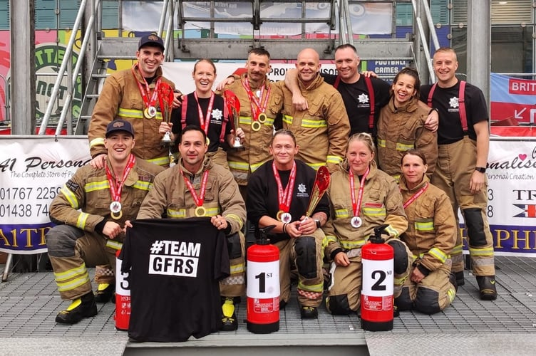 The successful team from Gloucestershire Fire and Rescue Service