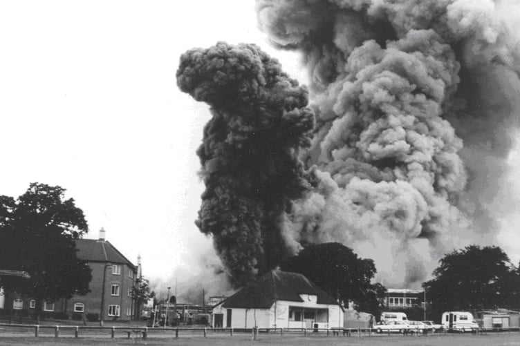 The fire in Grandstand Road, Hereford, on 6 September 1993 was one of the biggest ever seen in Hereford