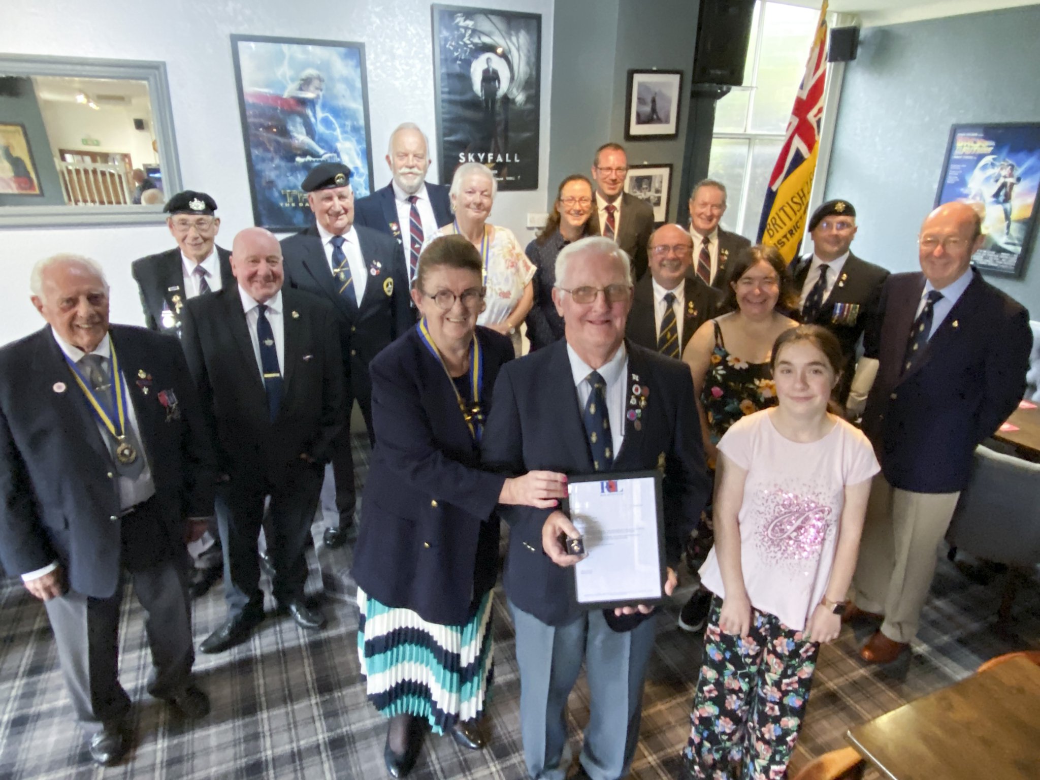Mel honoured for lifetime of service to British Legion