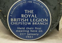 Blue plaque on pub to mark Chepstow British Legion's first meeting