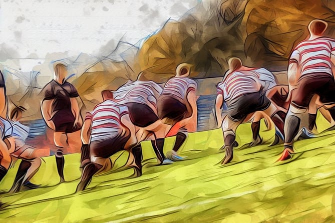 Rugby on sloped pitch