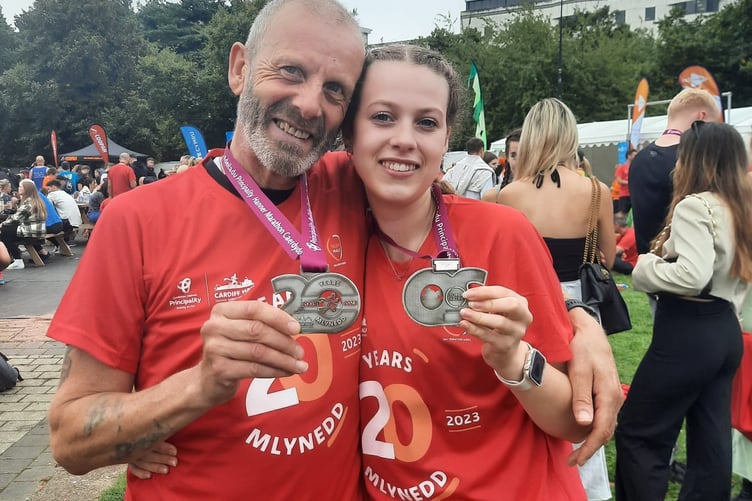 Molly Middleton with her dad