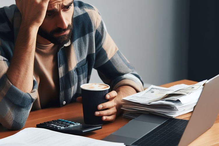 Stressed man