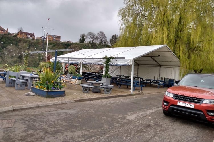 Marquee at The Boat, Chepstow